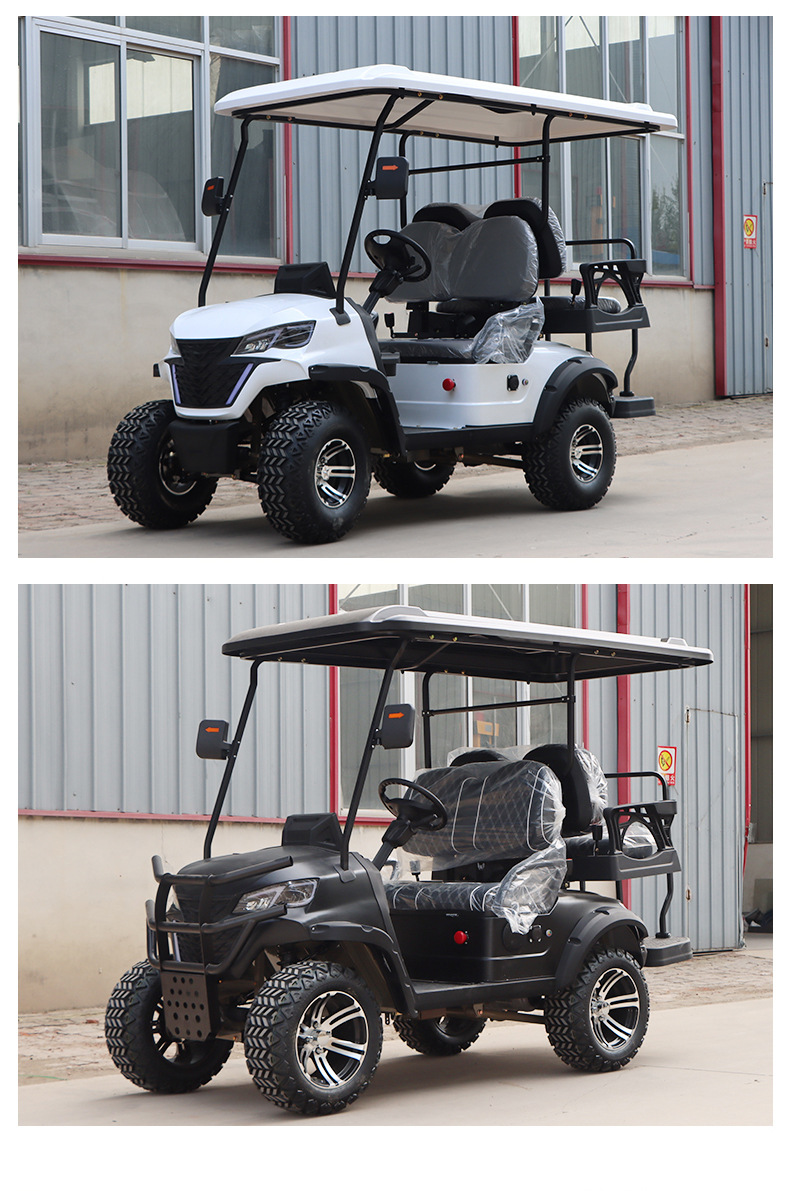Electric Golf Cart with 4 Rows and 8 Seats for Scenic Spots, Hotels, and Golf Courses, Four-Wheel Shuttle Golf Cart