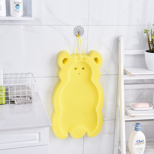 Baby bath sponge mat hanging newborn bath artifact anti-slip bath mat can sit and lie down baby bath lying support