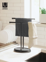 444Z wholesale towel rack vertical iron rag hanging no punching bathroom sink storage rack