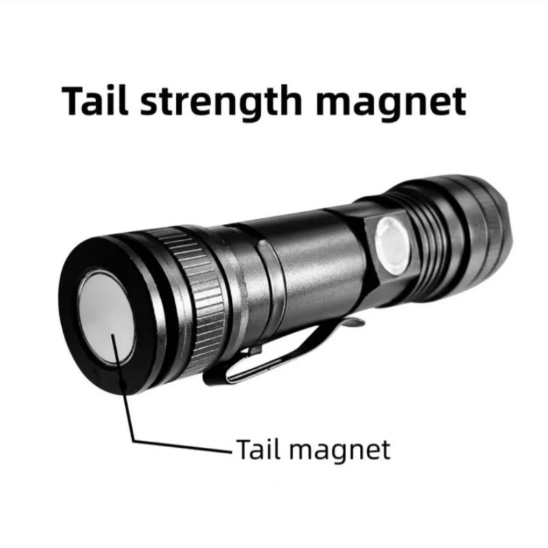 Nueva linterna de luz transfronteriza Tipo-C recargable telescópica zoom magnético lámpara de trabajo portable mini lámpara portátil