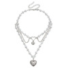 Small design accessory, universal necklace from pearl with tassels, European style