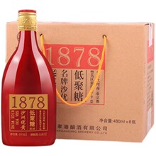 沙洲优黄1878红标六年陈低聚糖半干型黄酒480ml*8瓶10度整箱