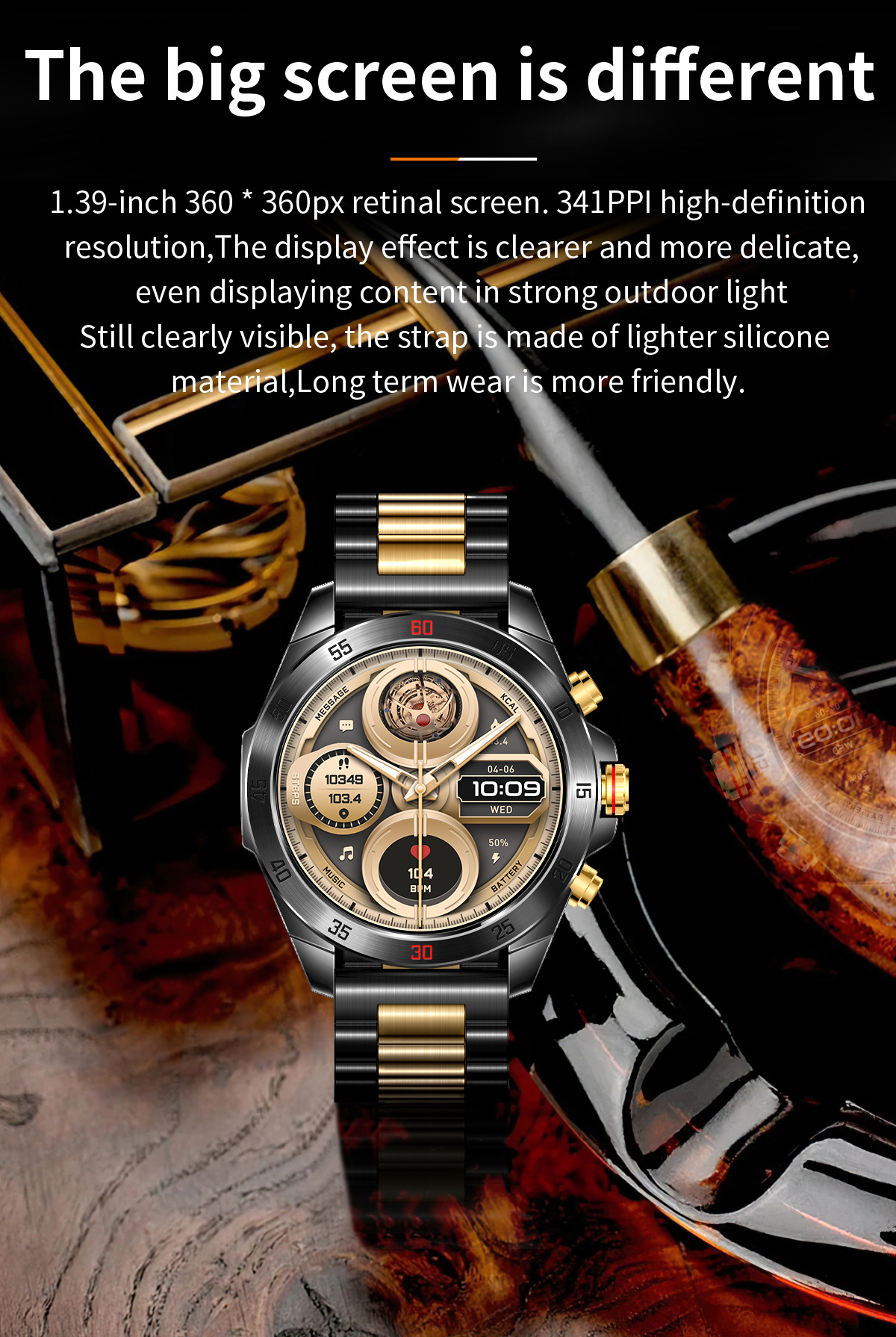 Smartwatch uomo con cardiofrequenzimetro e chiamate bluetooth_voghion.com