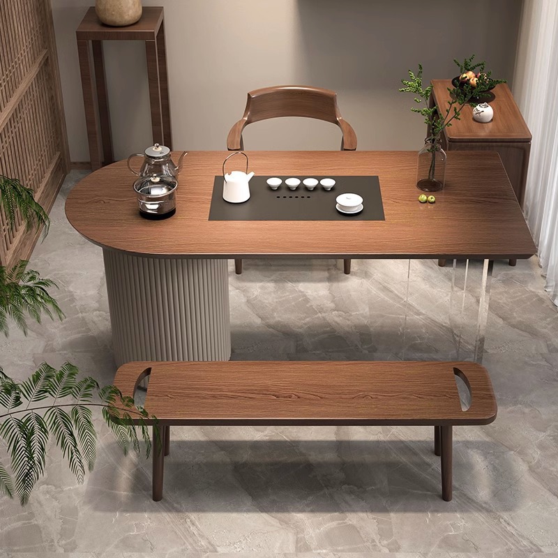 1.0m 티 테이블 + 히로시마 의자 + 1.0m 벤치