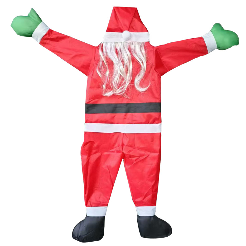 Papá Noel transfronterizo trepa la pared decora la ropa de la ventana de la pared de Navidad atmósfera extraña Papá Noel trepa la pared ropa