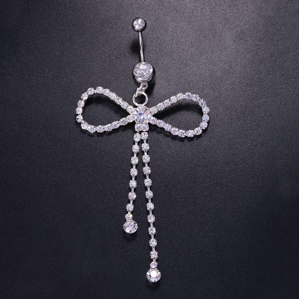 Europäische und amerikanische Bestseller-Quasten-Schleifen-Damen-Sexy-Mode-Strass-Piercing-Bauchnabel-Nagelschmuck 05_voghion.com