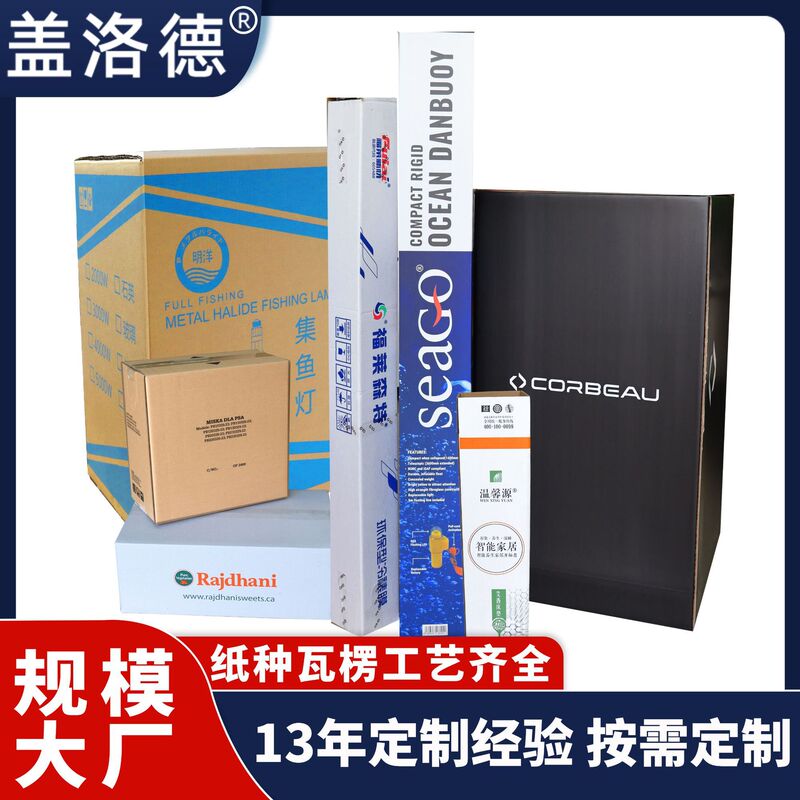 Customized Corrugated Cardboard Boxes, Extra-Large Cardboard Boxes for Home Appliances, Color-Printed 7-Layer American-Style Packaging, Logistics Transportation Corrugated Cardboard Boxes