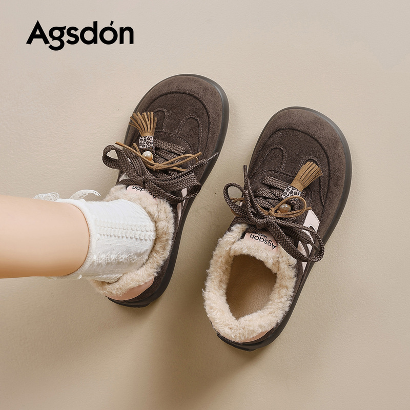 Augusden Thick-Soled Mule Shoes for Women 2026 New Autumn and Winter Casual Sports Sneakers Retro Fleece-Lined German Training Shoes Augusden Thick-Soled Mule Shoes for Women 2026 New Autumn and Winter Casual Sports Sneakers Retro Fleece-Lined German Training Shoes