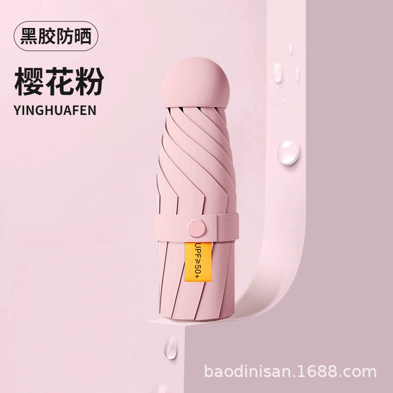 Umbrella, small capsule solar-powered, sun protection, UF-protection