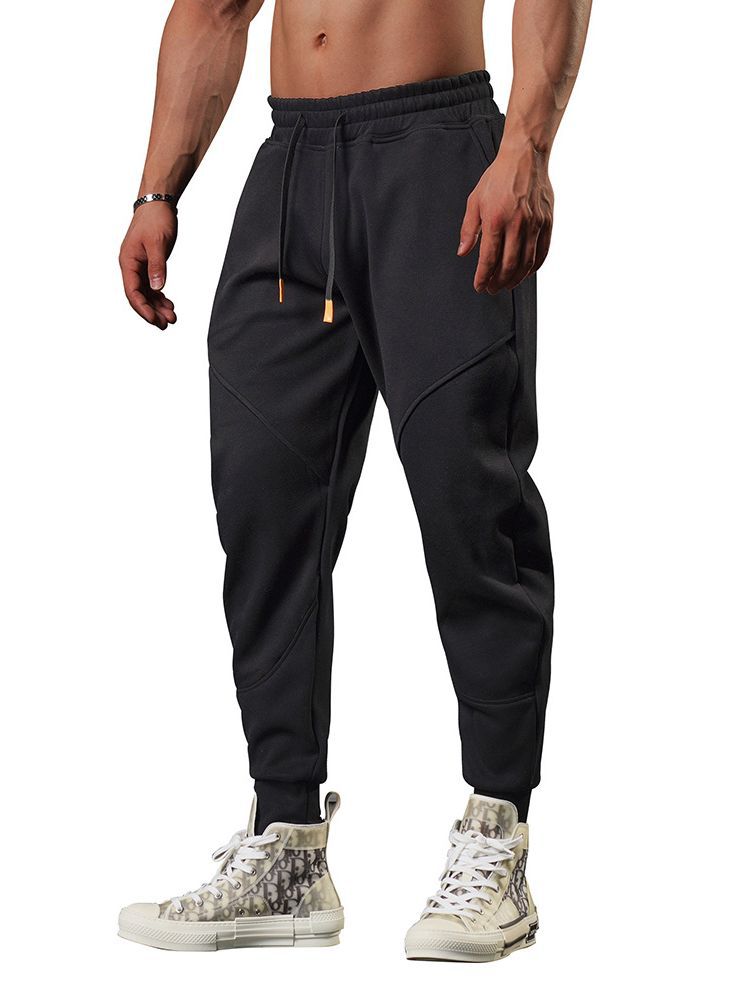 Pantalones deportivos casuales para hombre, estilo europeo y americano, con forro polar, largo nueve décimos, deportivos, para uso diario, al aire libre, nuevo estilo, en stock, 2023