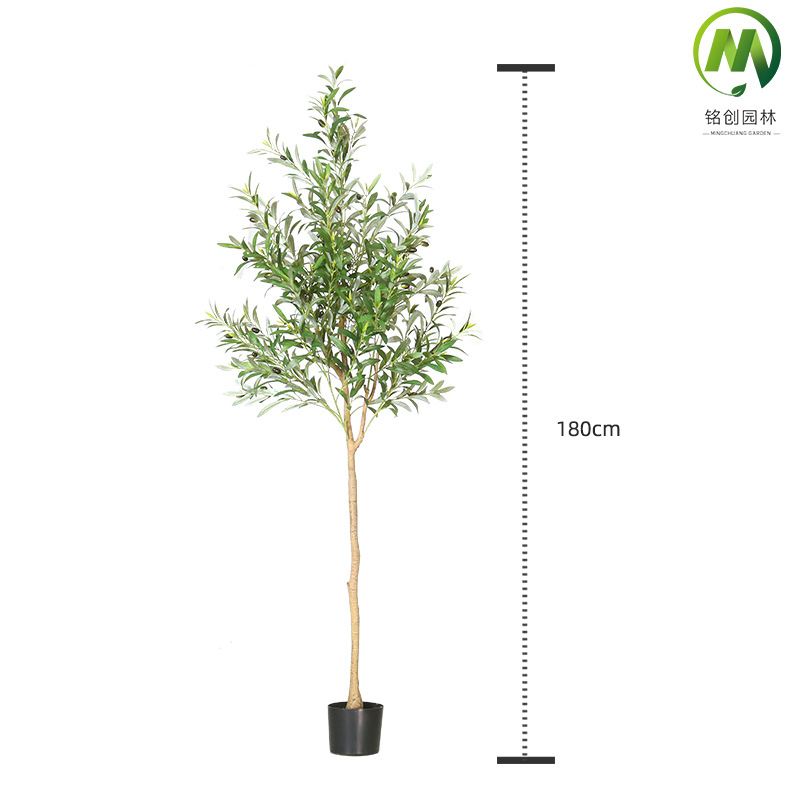 Decoración del hogar artificial olivo bonsai artificial planta verde grande árbol artificial bonsai al por mayor