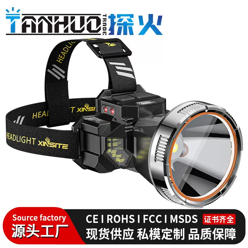 头灯强光充电超亮续航超长头戴式照明灯锂电手电筒钓鱼头戴式矿灯