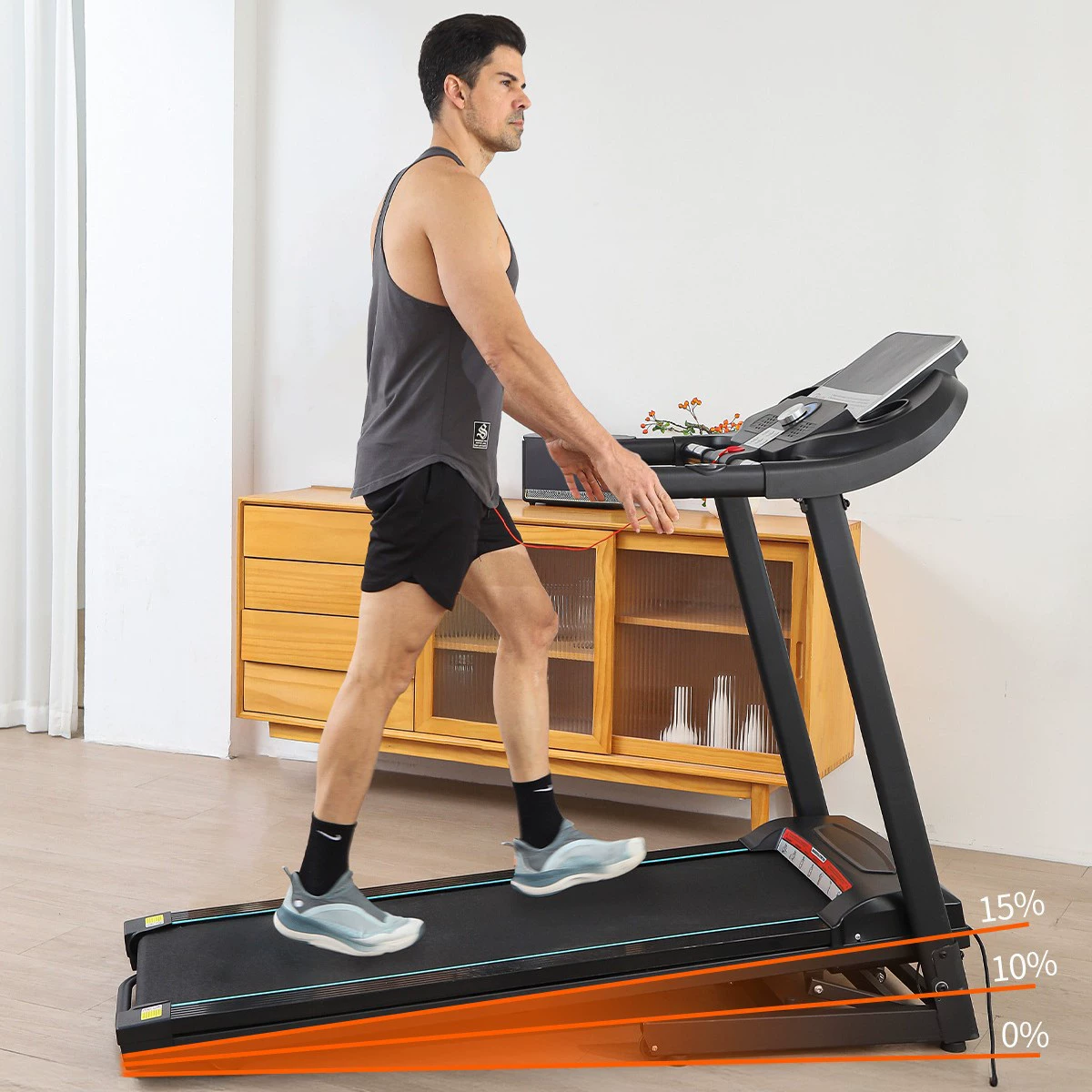 Домашняя беговая дорожка Многофункциональная бесшумная амортизация складная подъемная подъемная и подъемная высококлассное фитнес-оборудование