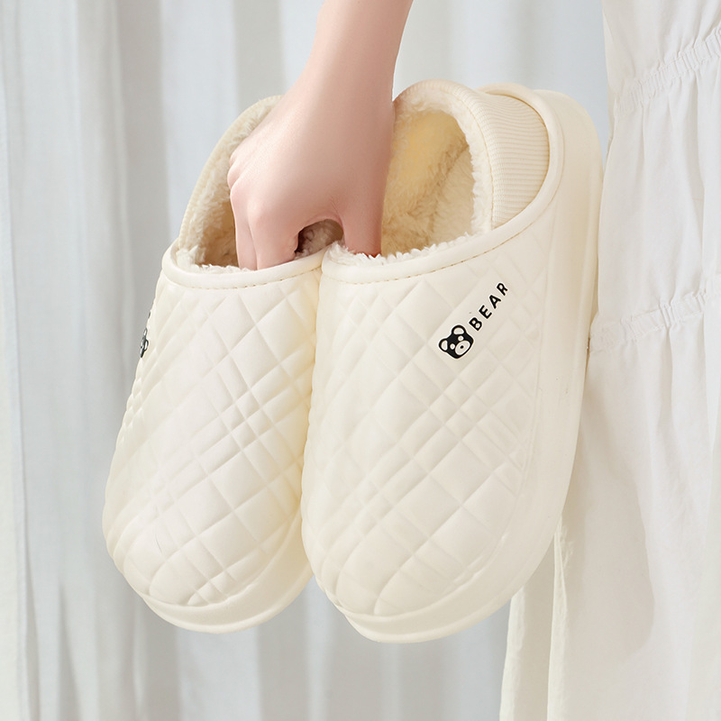 오프화이트<♥〉체크무늬 곰