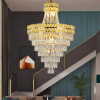 Crystal pendant, ceiling lamp for living room, cristal hotel lights for country house suitable for stairs, light luxury style