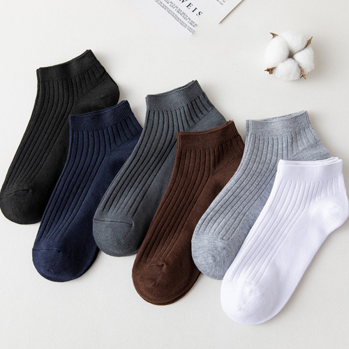 Socks men's sweat-absorbent summer thin invisible boat socks solid color cotton socks short socks sports men's socks summer wholesale spring and summer