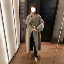 2025美拉德双面绒中长款毛呢外套女秋冬小个子气质呢子大衣潮