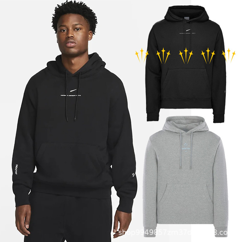 Foreign Trade 25Ss Autumn and Winter American Style Men's and Women's Nocta Series Joint Terry Hooded Casual Sweatshirt European Size