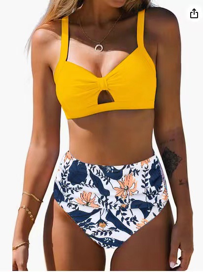 Women's Ditsy Floral 2 Pieces Set Bikinis Swimwear display picture 7