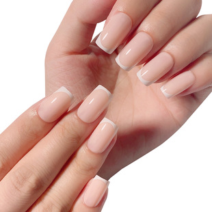 Cross-border Manicure Pieces French Fake Nail Pieces Wear Manicure Stickers Finished Nail Pieces 24 Manicure Stickers