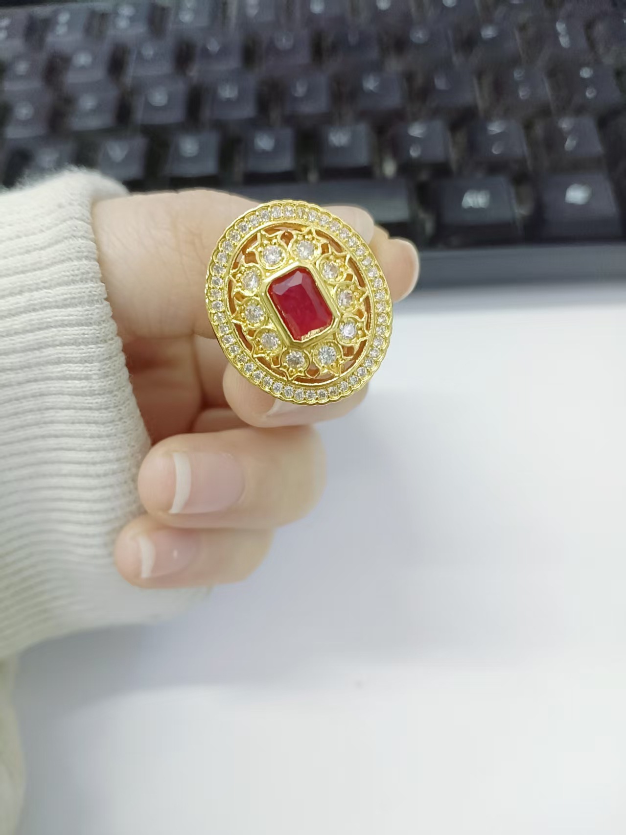 Exquisite Floral Retro Earrings Unique Chinese Style Designer Ring_voghion.com