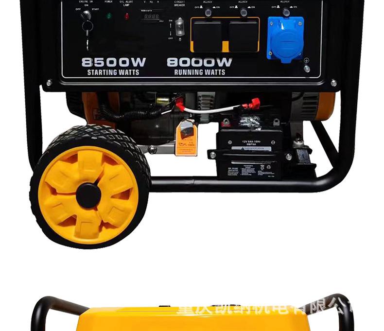 Gasoline generator large oil tank 8/10KW small household 220V/380 single three-phase household industrial generator set