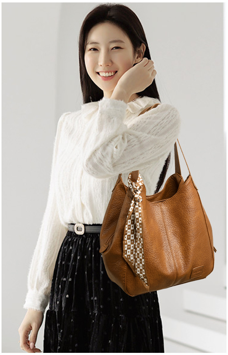 Retro Schultertasche Für Damen Große Commuter Handtasche Aus Leder_voghion.com