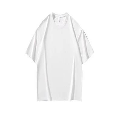 Gang Style Ice Silk Short Sleeve Couple's Set Versatile Print Cool T-Shirt Cartoon Street Stall Trendy Matchable