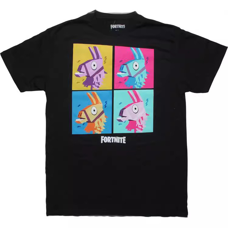 Fortnite Fortress Night Game Anime Peripheral Cartoon Japanese Style 220g Heavy Cotton T-Shirt Clothes