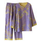 New Yarn-dyed Washed Cotton Women's plus size Home Clothes Double-layer Cotton Yarn Retro Style Pajamas Four Seasons Thin suit