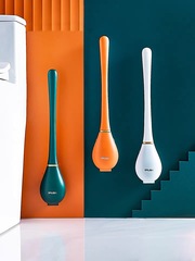 掛壁式廁所馬桶刷神奇多功能家用硅膠刷子無死角帶底座掛牆式高檔