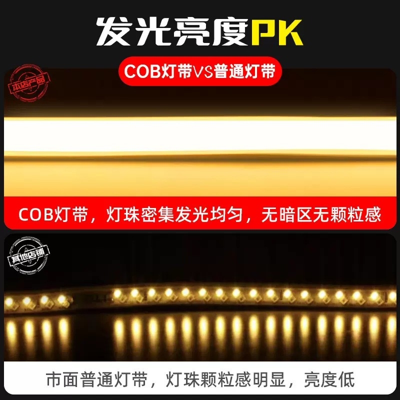 シリコンライトテープ、ライン型ライト、ドライバー不要LEDライトテープ、屋外高圧防水、自己粘着、高輝度COBライトテープ、LEDライトストリップ|undefined