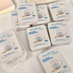 一杯牛奶翻盖铁盒ins风带盖大尺寸家居杂物收纳储物盒照片小卡盒