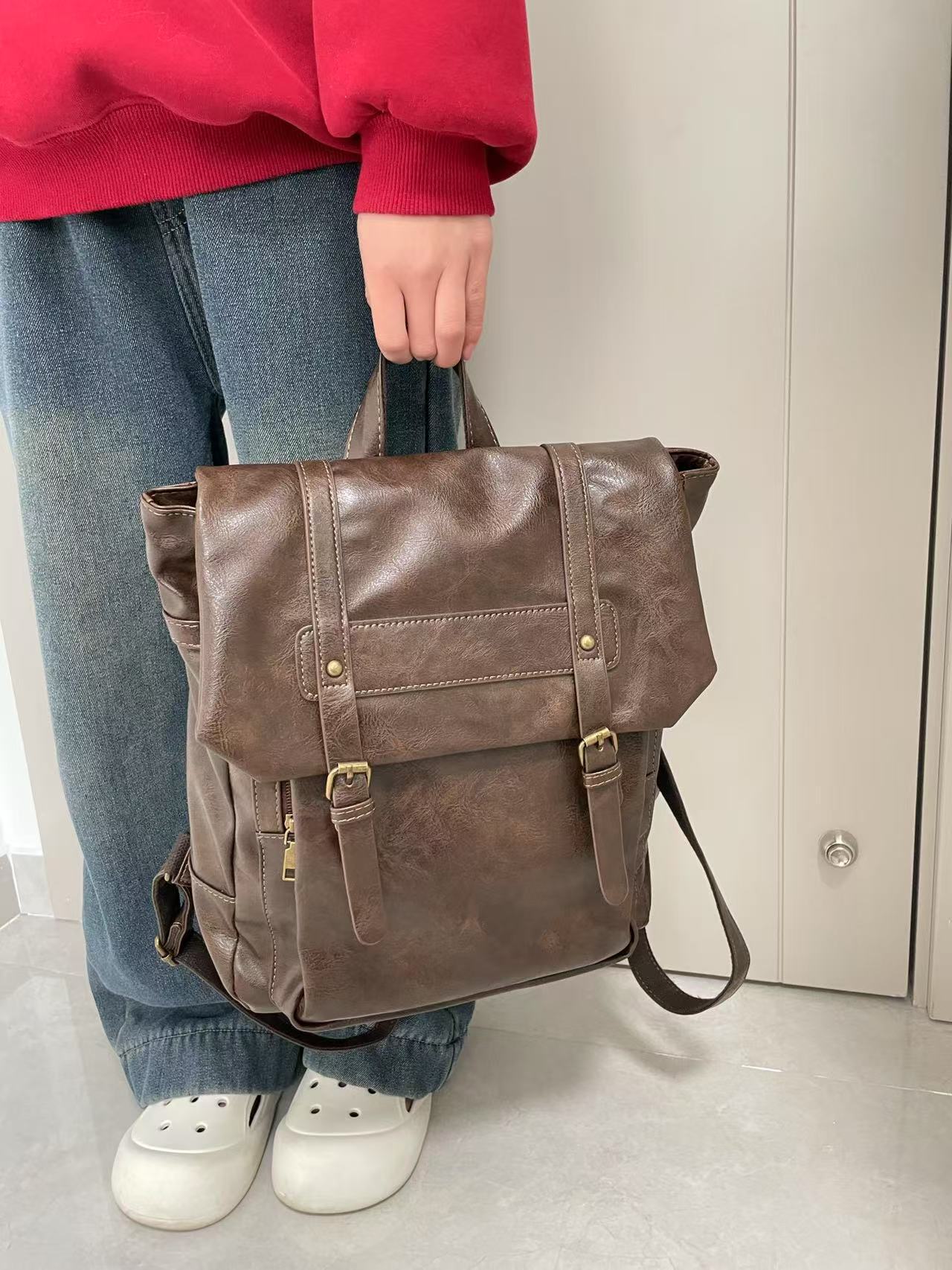 Japanese Style JK Uniform School Backpack 2025 New Vintage Cambridge Bag College Student Shoulder Bag Messenger Bag