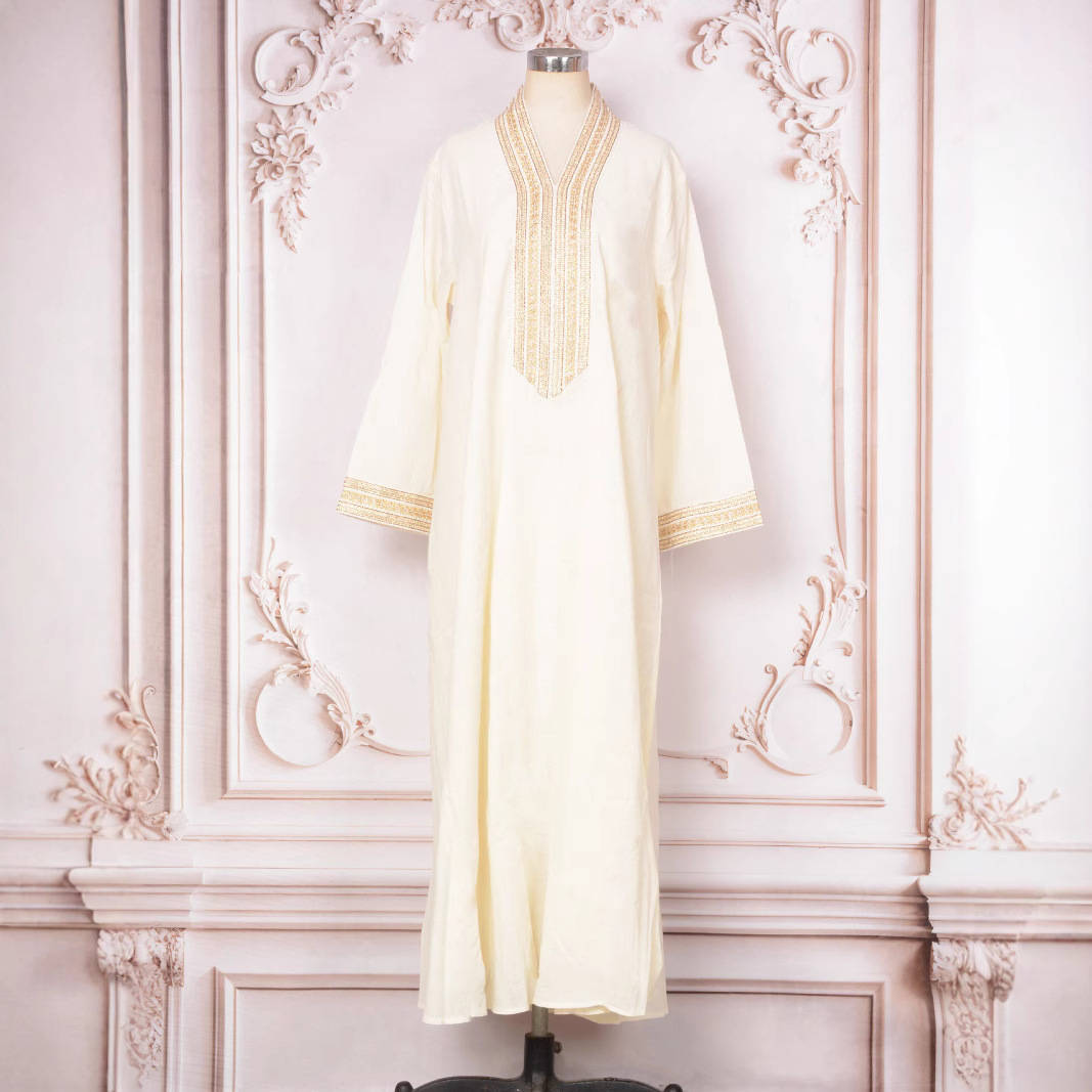 Dubai Robe Dress With Printed, Rhinestone-embellished, And Embroidered Craftsmanship Series, Long-length Women's_ecoleips.com