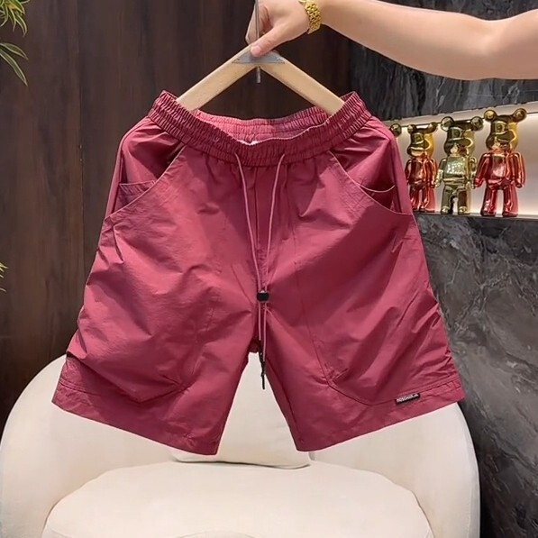 Summer New Style Simple and High-End Quick-Dry Shorts for Men, American Trendy Loose-Fitting Versatile Casual Workwear Five-Point Pants Summer New Style Simple and High-End Quick-Dry Shorts for Men, American Trendy Loose-Fitting Versatile Casual Workwear Five-Point Pants
