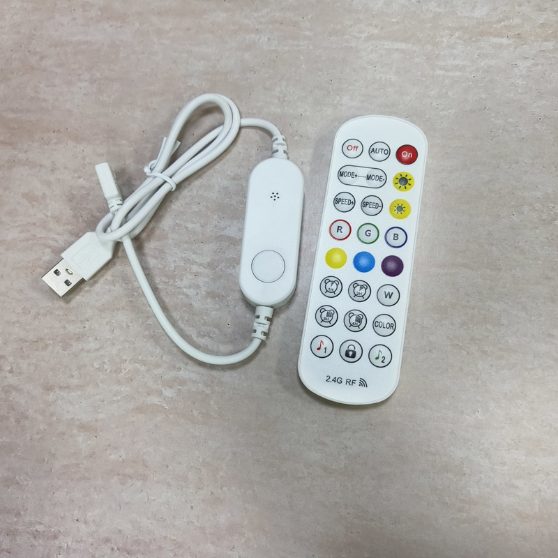 离线语音RGB七彩控制器智能家具客厅声控卧室灯具改装语音遥控开