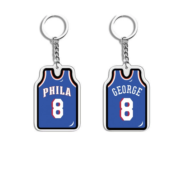 П pendant из акрилового джерси, мини униформа подвеска, 4.6×3.2 см, акрил + металл