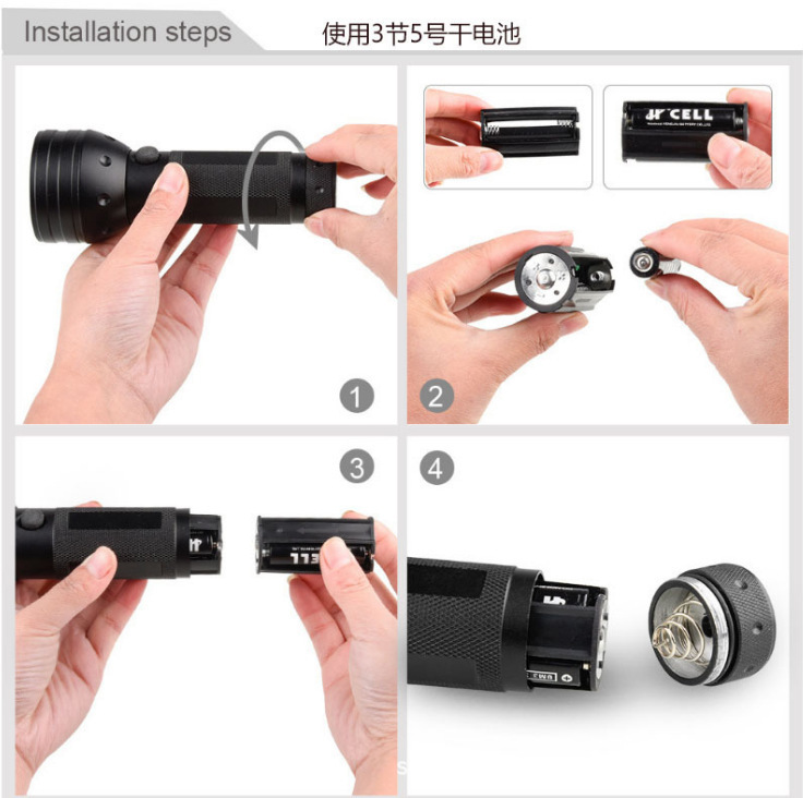 A large number of in stock LED ultraviolet violet flashlight UV money lamp pet mini violet lamp flashlight