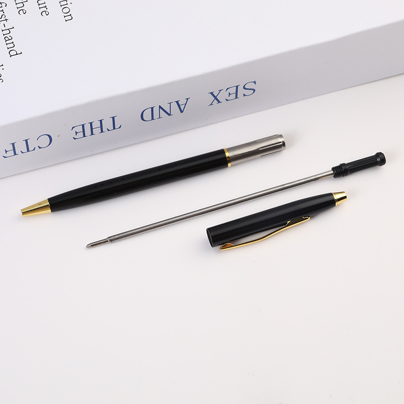 Bolígrafo comercial de alto grado regalos bolígrafo de acero hotel logotipo láser de bolígrafo de metal de colax