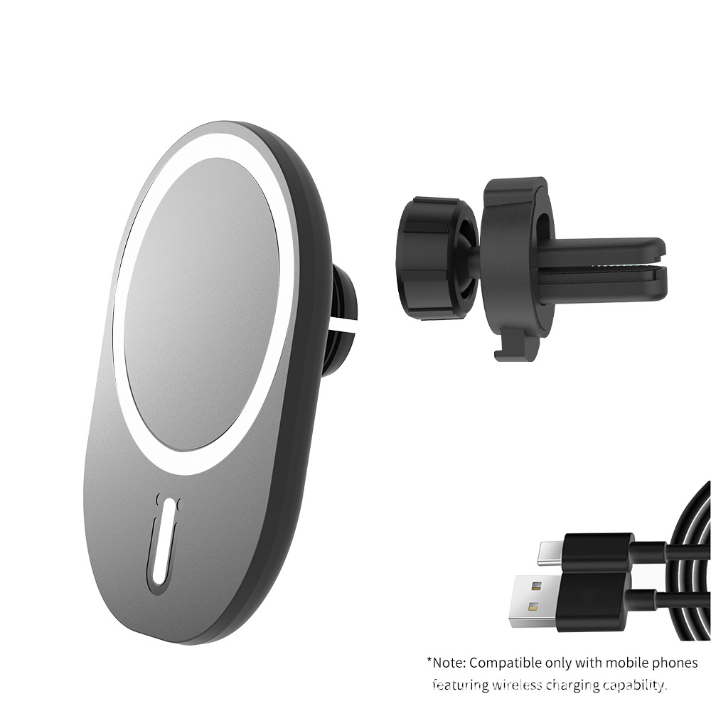 15W Magnetic Car Wireless Charger Navigation Bracket Car Wireless Charger Car Charger Magnetic Wireless Charger