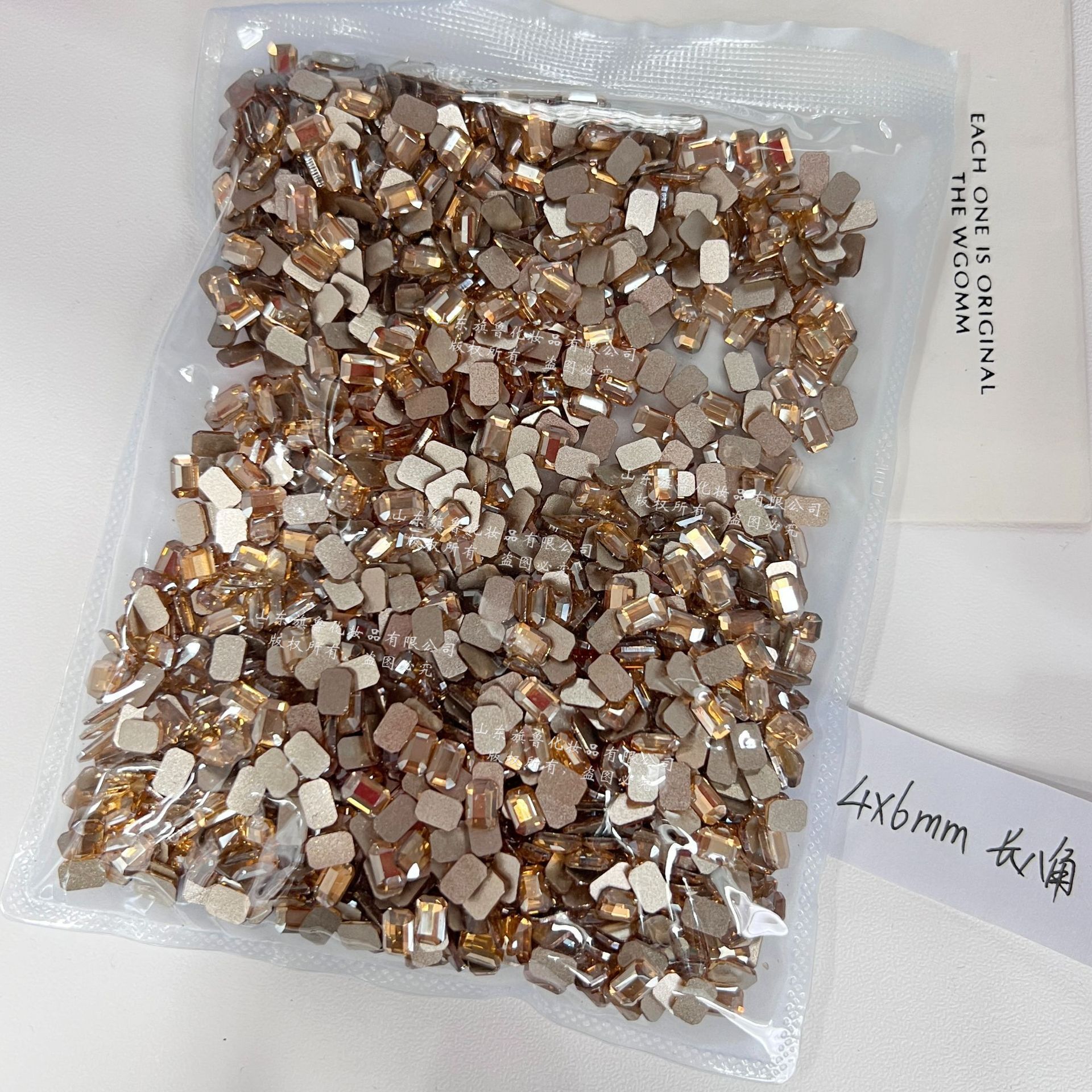 샴페인 [팔각형] 4*6mm