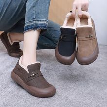 一脚蹬外穿潮流冬季女士时装靴韩版软底加厚防滑防水百搭女士潮靴