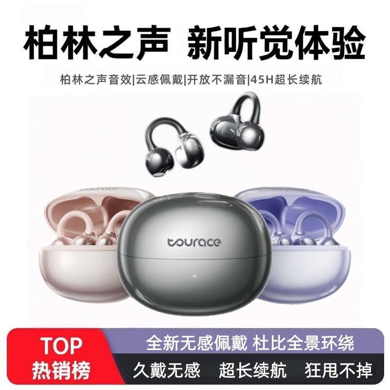 Bluetooth Earphones, Ear-Clip Type, Wireless Bone Conduction, Non-In-Ear, 2026 New Model, Open-Style, Wireless, Dedicated for Running and Fitness