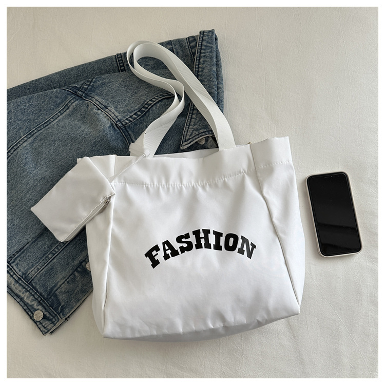 95g Weight Polyester Lining Material Magnetic Buckle Closure Type Double Shoulder Straps Strap Type Canvas Bag Bags Type Daily Occasion Oxford Cloth Material Women's Backpack Backpack Letter Pattern All Seasons Season Women's Gender Basic Style Square Shape Women's Basic Letter Oxford Cloth Shopping Bags 1
