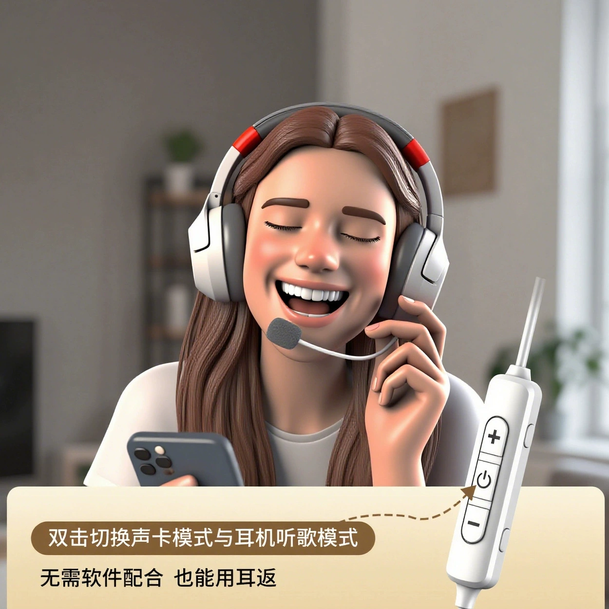 Anti-Pull Fishing Line Fish Silk Line Earphones Karaoke Live Broadcast Sound Card Ear-Return Heavy Bass Earphones Headset Anti-Pull Fishing Line Fish Silk Line Earphones Karaoke Live Broadcast Sound Card Ear-Return Heavy Bass Earphones Headset