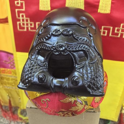 Ebony Small wooden fish Taoist Copper chime Musical Instruments temple Temple Home Decoration Artifact Buddha Supplies