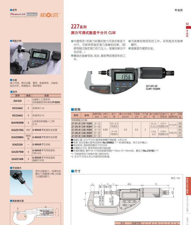 日本MITUTOYO三丰 102系列 外径千分尺 棘轮套管千分尺 M317・M32