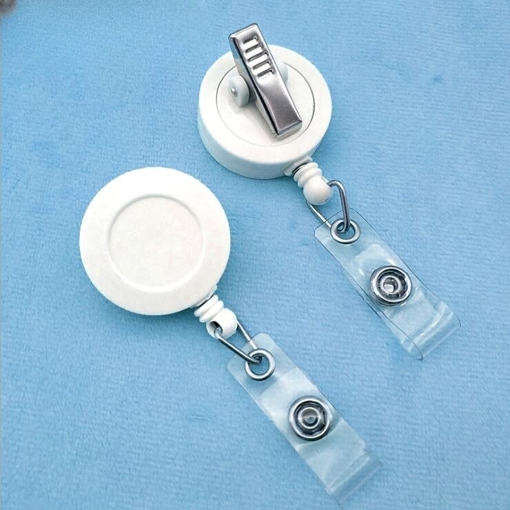 Easy-pull buckle telescopic buckle crocodile clip cable holder buckle epoxy LOGO badge buckle 360 Rotating easy-pull