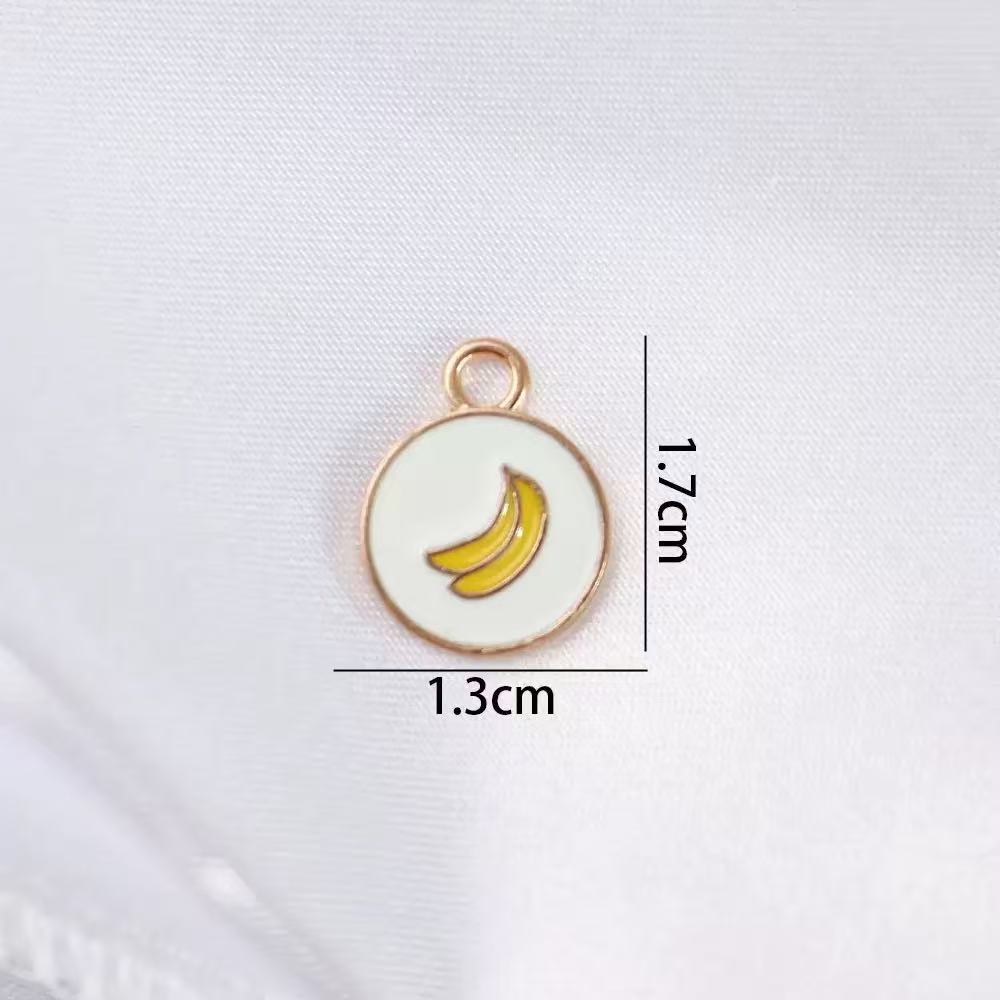 Colgante de frutas de aleación con gota de aceite, DIY pulseras y pendientes